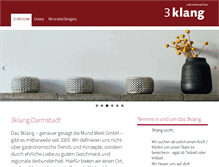 Tablet Screenshot of 3klang-bar.de